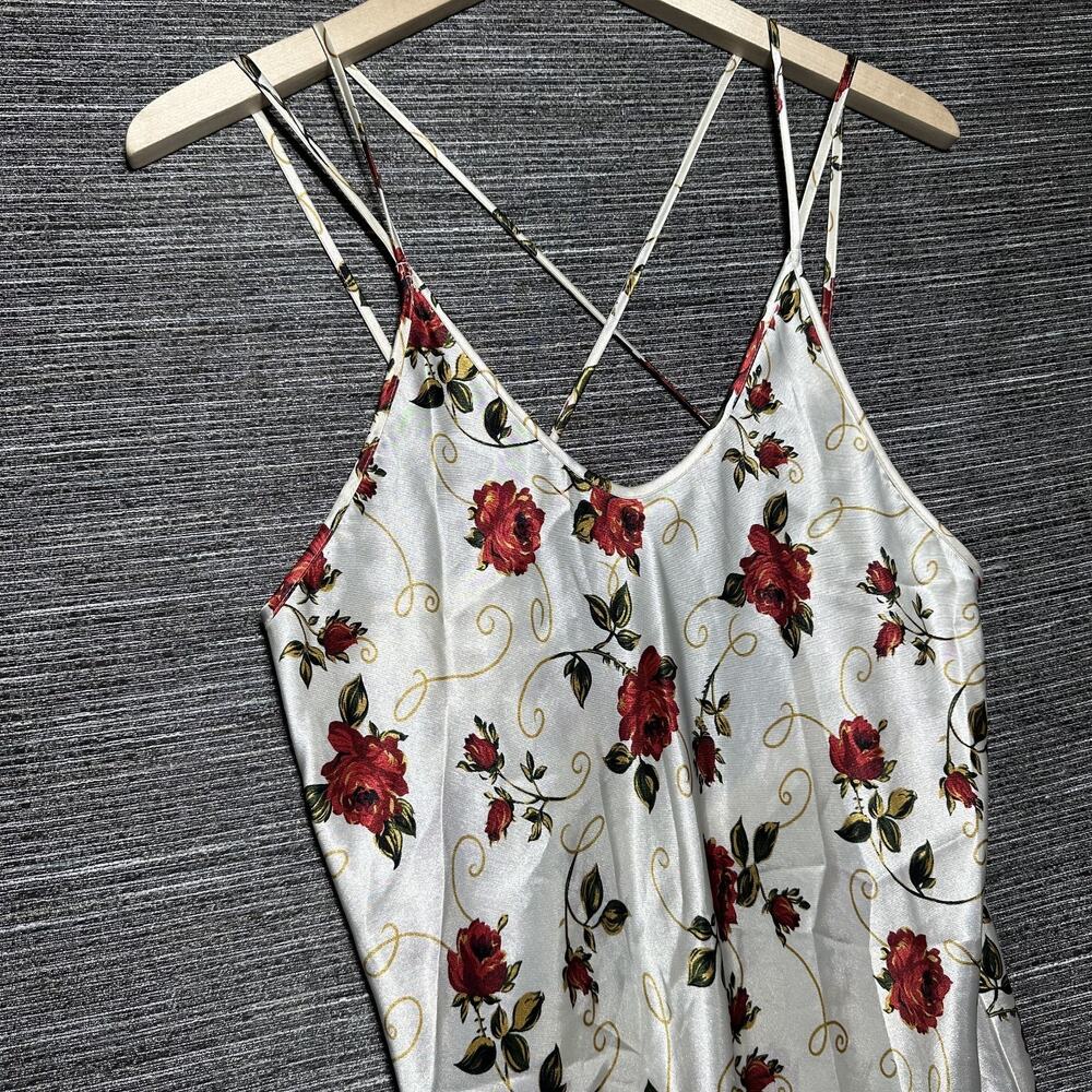 Barbizon Dress Women's M White Beige Floral Summer Vintage - Picture 2 of 9